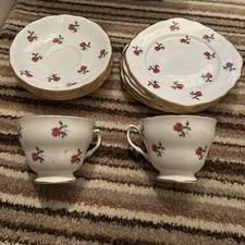 Coclough Bone China Part Tea Set Fragrance Rose Pattern