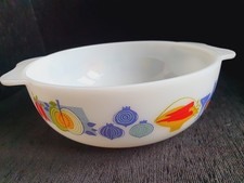 Pyrex JAJ Fiesta Round Casserole Dish Vintage 1960'S  VGC.