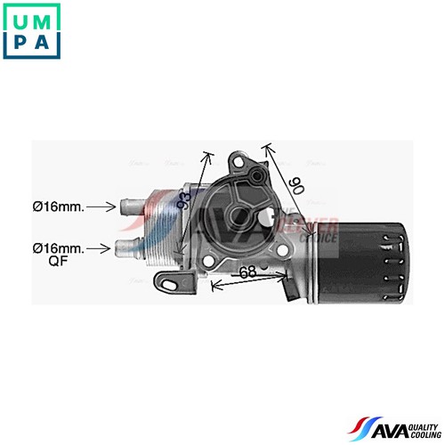 Oil cooler engine cn3327h - cooler,
