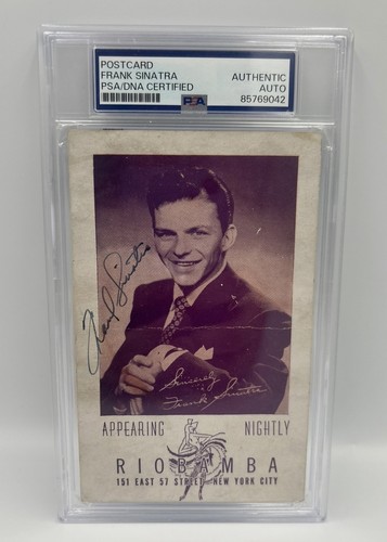 Frank sinatra signed postcard - frank,