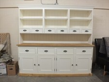 RUTLAND PAINTED 7FT OPEN TOP DISPLAY DRESSER SAWN TOP BESPOKE- F&B POINTING