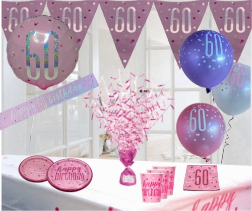 60th birthday glitz pink - 60th,