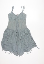 Mais il est où le soleil? Women’s Grey Cotton Trapeze Swing Dress Size 12