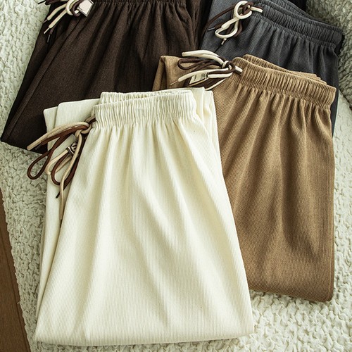 Women casual corduroy pants - women,