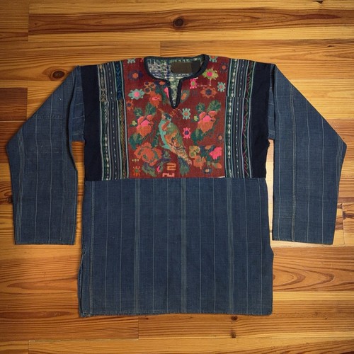 Vtg guatemalan huipil indigo - vtg,