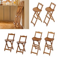 2PCS Wooden Folding Bar Stool