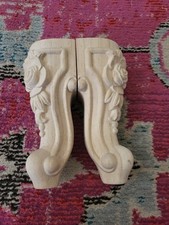 2 pieces hand carved wood