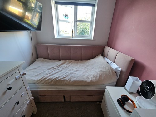 Single corner bed with drawers - single,