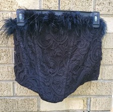 Black Corset With Feathers By