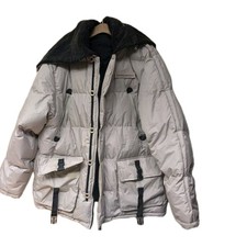 Down Impact Men Reversible Winter Jacket Coat Warm Beige Black Size XL