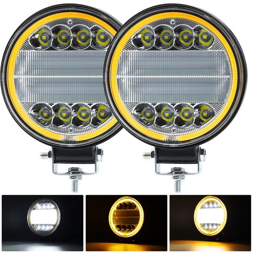Pair amber drl - drl, flood