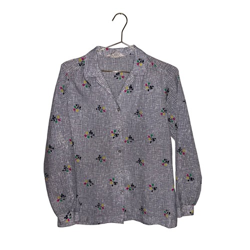 Vintage white floral - floral, grid