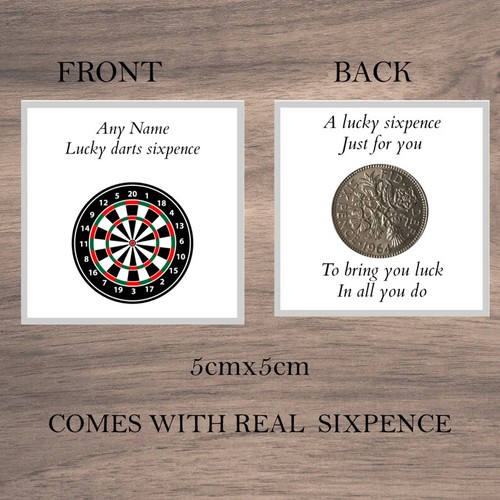 Personalised lucky sixpence - personalised,