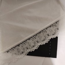 VTG STYLE UNBRANDED FRENCH KNICKERS IN WHITE NYLON WITH LACE SEE DESCRIPTION