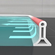 Shower Water Barrier Dry & Wet Room Bathroom Floor Sealing Strip Thresholds TPE