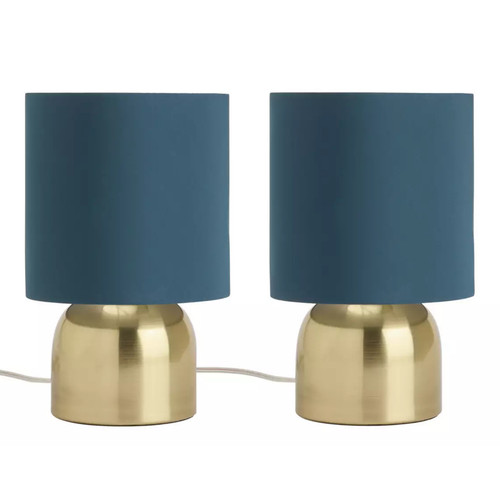 Touch table lamp pair navy - pair, &