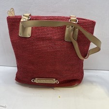 Betty Barclay Red Woven Raffia