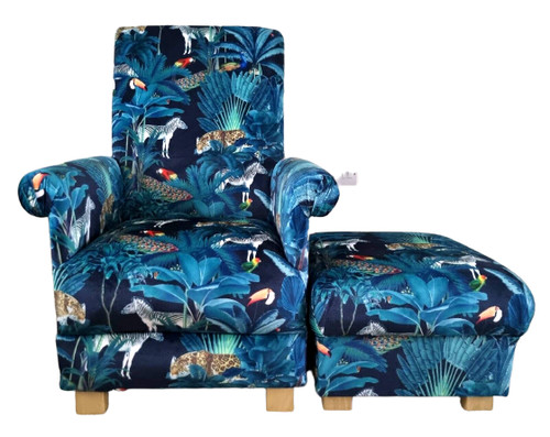 Tropical jungle velvet fabric - tropical,