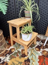 Wooden Step Stool Plant Stand