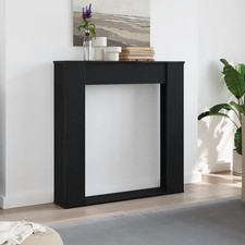 WALPLUS Fireplace Surround Black Oak 100x20x100 cm Engineered Mantel