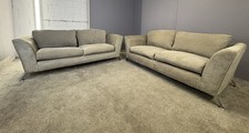 Large light brown 3+3 seater