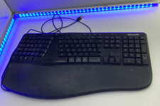 Microsoft 1878 Black Ergonomic Wired USB Keyboard #11a