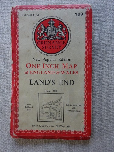 Old map land end - map, land's