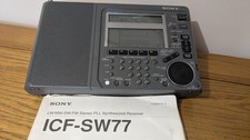 Sony ICF-SW77 World Band Receiver Radio FM/SW/LW/MW/CW/SBB.***Serviced**Working*