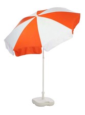 Orange + White Parasol for beach / garden /  cafe NEW