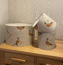 Handmade Lampshade in Fryetts Pheasant Print, Various Sizes, Ceiling or Lamp