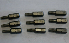 Torx Screwdriver Bits 3 X T15 + T20 +T25 PACK OF 9 Hardened Hex 1/4" 25mm
