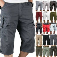 Mens Elastic Waist Cargo Three