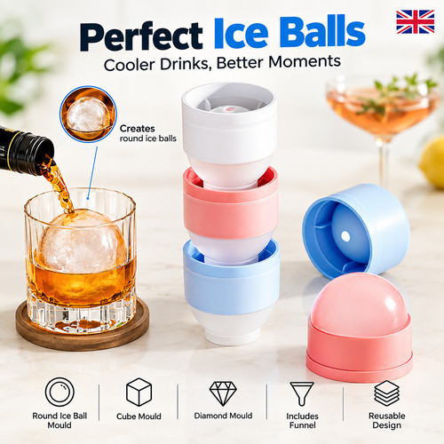 Large ice ball maker - ice, tray