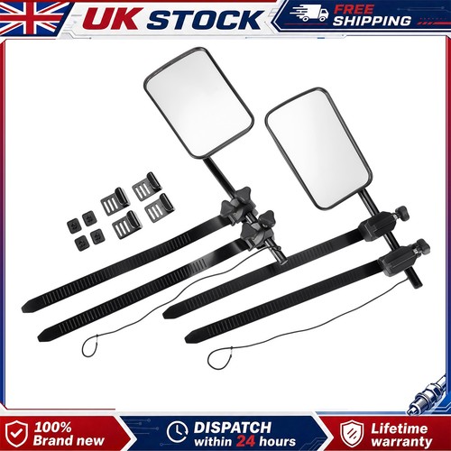 Flat caravan towing mirrors - 2x,