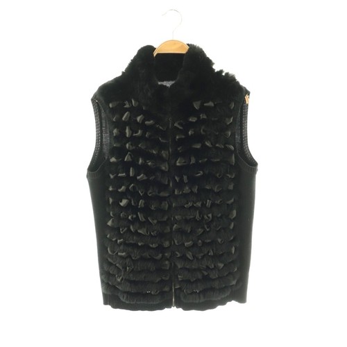 Leilian knit vest rabbit fur - leilian,