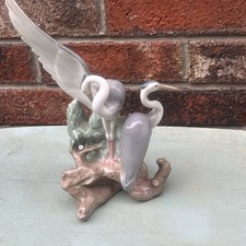 Rare Nao by Lladro Resting Herons Porcelain