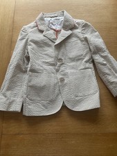Marie Chantal Age 6 Summer Jacket Blazer Designer Beige Cream Striped Holiday 