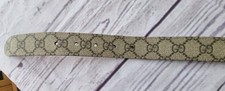 GUCCI Supreme GG MONOGRAM REVERSIBLE LEATHER BELT STRAP 40" L. No Buckle Unworn