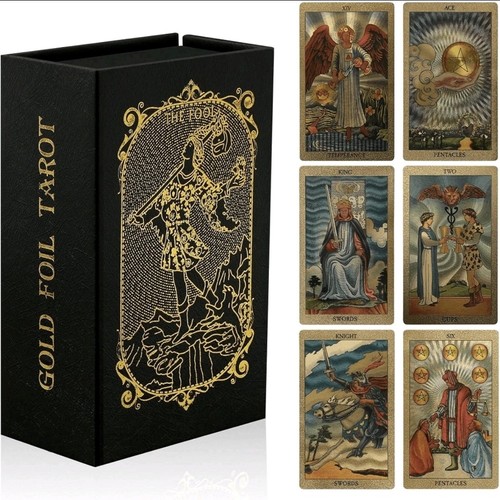 Gold foil tarot cards - 78, with