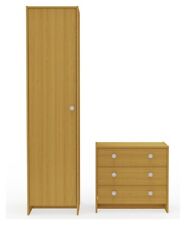 Seville 2 Piece 1 Door Wardrobe Set - Oak ( B Grade )