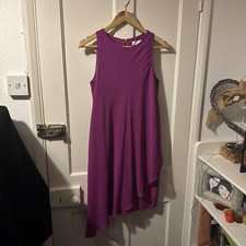 Party Locie Size 3 Magenta Sleeveless Overlay Asymmetrical Dress - Ted Baker