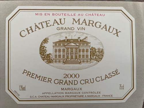 Château margaux 2000 label - château,