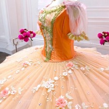 Ballet Tutu Pancake Flower fairy Dancewear professional ballerina adult girls
