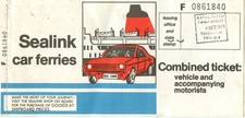 Sealink Ferry Ticket - Newhaven to Dieppe 13.10.79 on MV Senlac