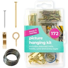 172pk Picture Hanging Kit Set
