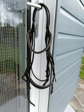 Black Leather Bridle With Drop Nose Brand With Bling Head Band Size Cob