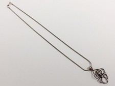 Sterling silver Halloween Gothic Spider Skull Pendant Necklace 10.8g