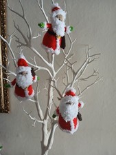 Xmas Santas x 3 Hand Knitted