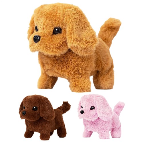 Walking dog fluffy - plush, puppy