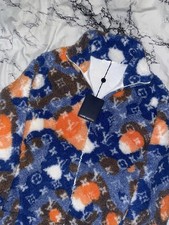 Louis Vuitton Blue/ Orange Camo Fleece Jacket (Size XS)